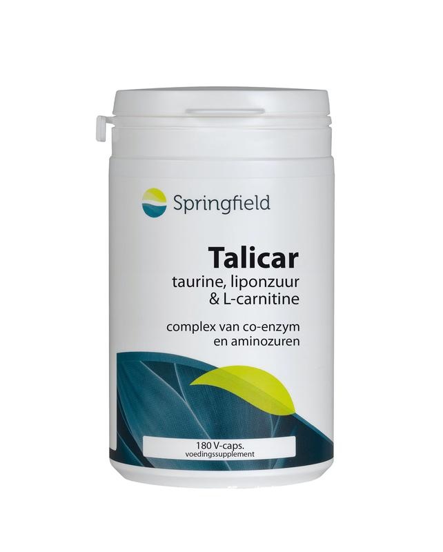 Springfield Springfield Talicar I carnitine/taurine/liponzuur (180 vega caps)