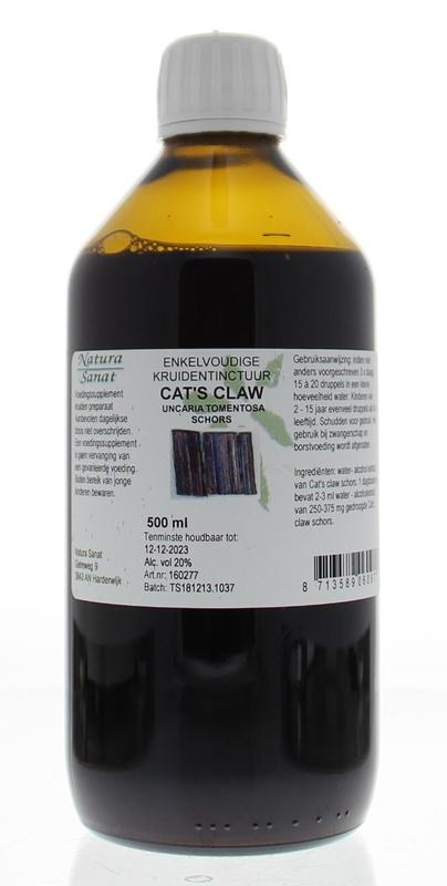 Natura Sanat Natura Sanat Uncaria tomentosa / cat's claw tinctuur (500 ml)