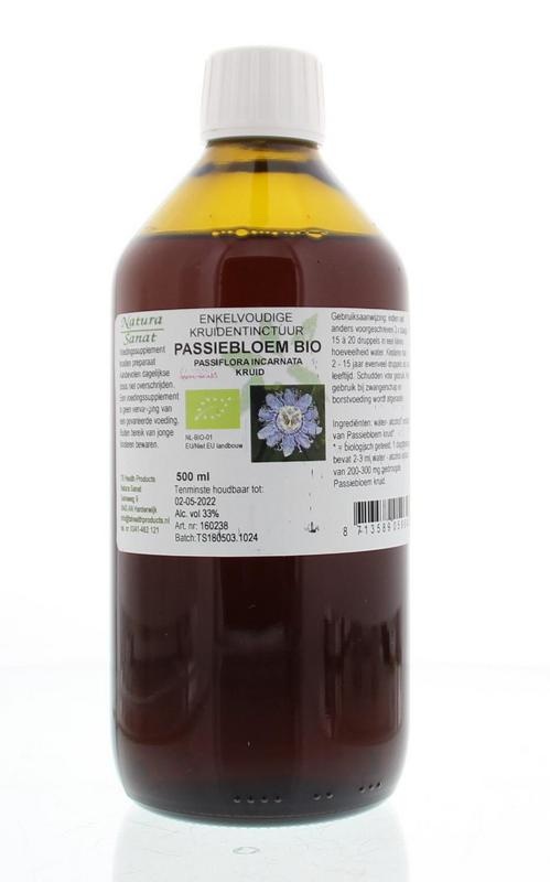Natura Sanat Passiflora incarnata herb/passiebloem tinctuur bio (500 ml)