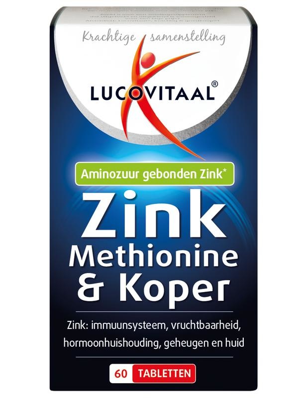 Lucovitaal Lucovitaal Zink methionine & koper (60 tab)