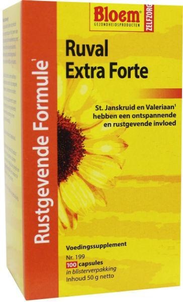 Bloem Ruval met st janskruid (100 Capsules) Bloem Ruval met st janskruid (100 Capsules)