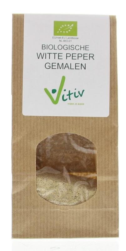 Vitiv Vitiv Peper wit gemalen bio (40 gr)