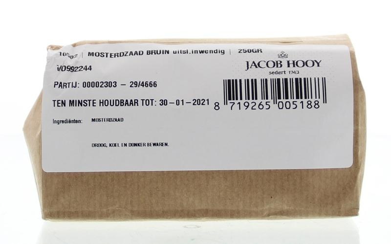 Jacob Hooy Jacob Hooy Mosterdzaad bruin (250 gr)