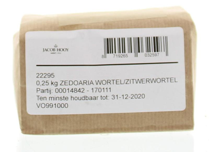 Jacob Hooy Jacob Hooy Zedoaria wortel/zitwerwortel (250 gr)