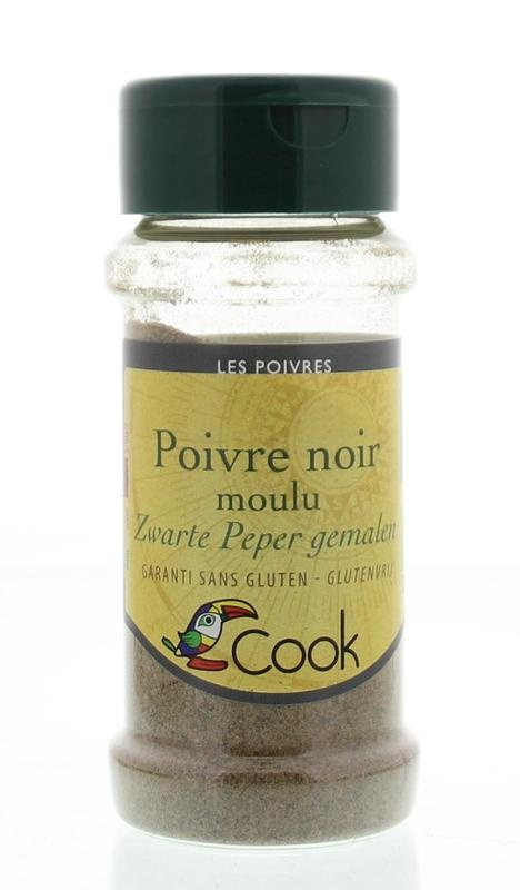 Cook Cook Zwarte peper gemalen bio (45 gr)