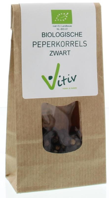 Vitiv Vitiv Peperkorrels zwart bio (40 gr)