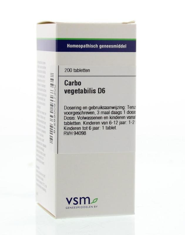 Carbo vegetabilis D6