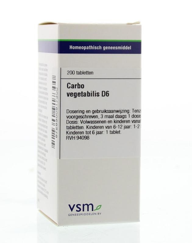 VSM VSM Carbo vegetabilis D6 (200 tab)