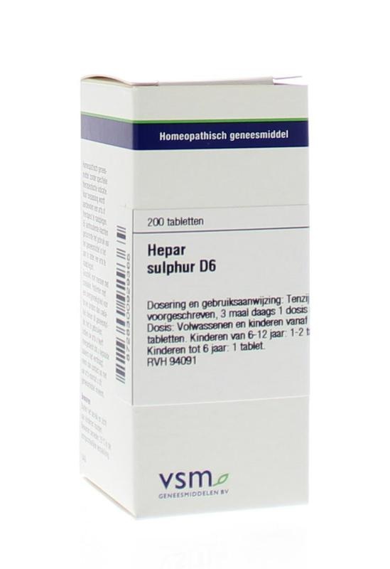 VSM VSM Hepar sulphur D6 (200 tab)