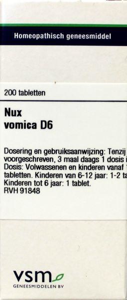VSM VSM Nux vomica D6 (200 tab)