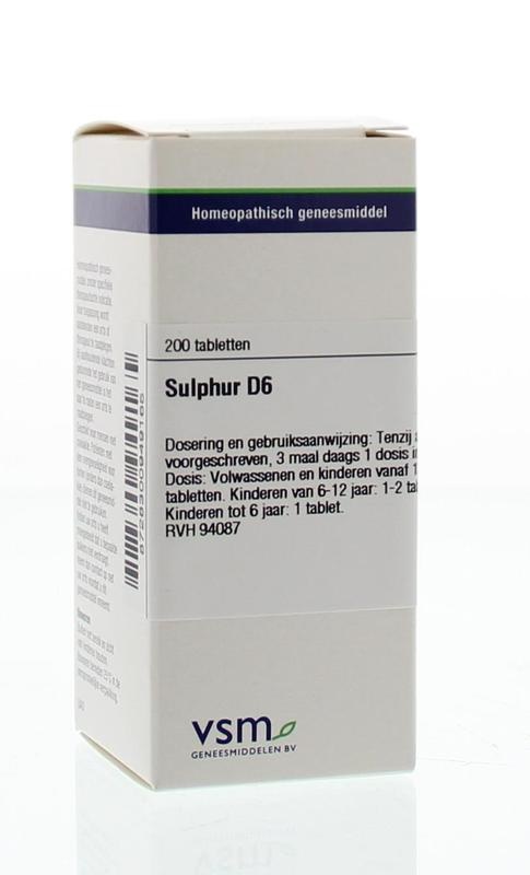 VSM VSM Sulphur D6 (200 tab)