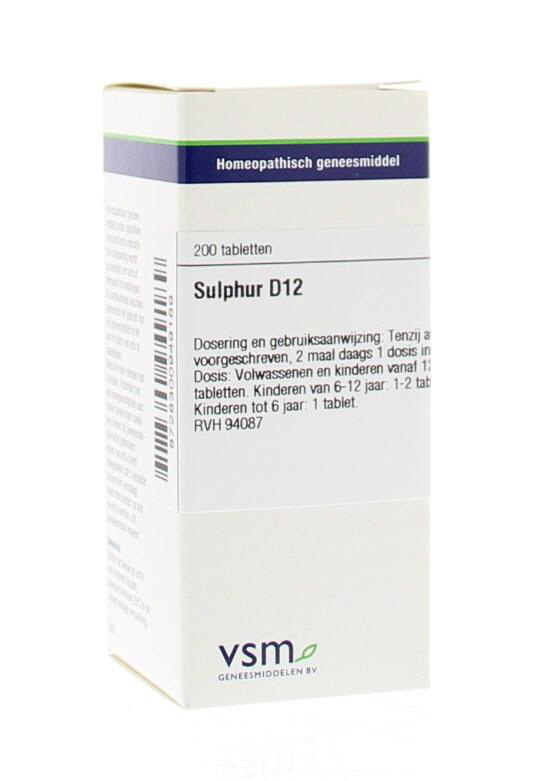 VSM VSM Sulphur D12 (200 tab)