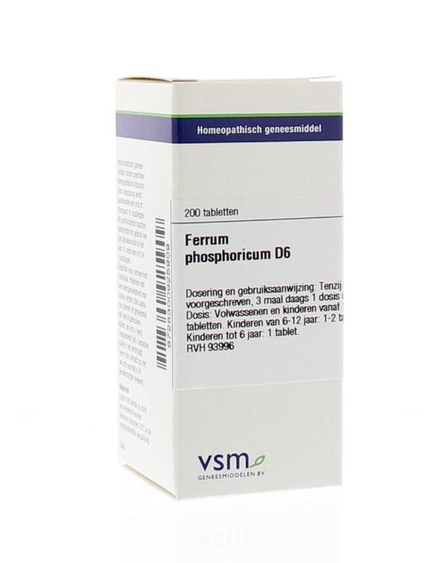 VSM VSM Ferrum phosphoricum D6 (200 tab)