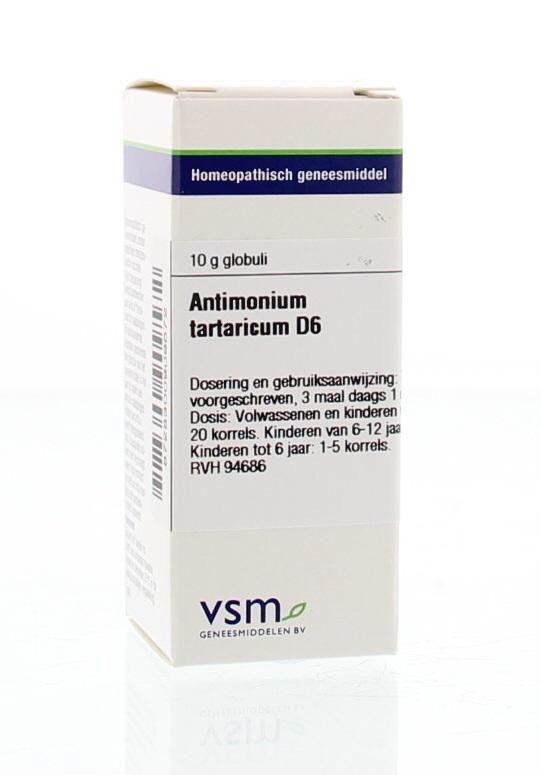 VSM VSM Antimonium tartaricum D6 (10 gr)