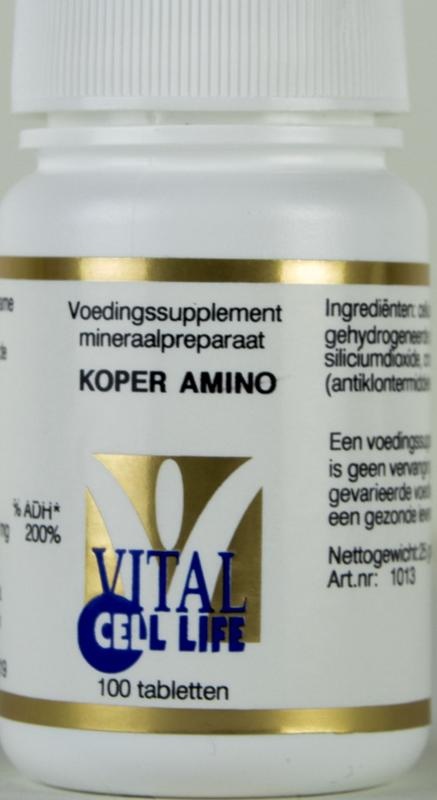 Vital Cell Life Vital Cell Life Koper amino 2 mg (100 tab)