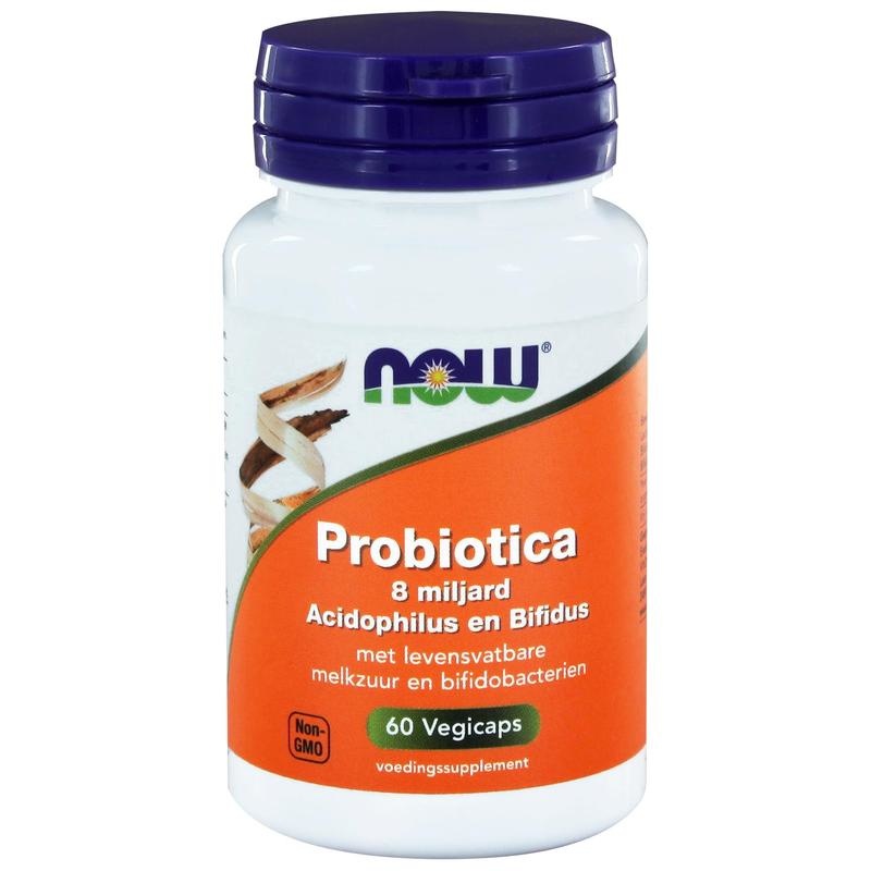 Now NOW Probiotica 8 miljard acidophilus en bifidus (60 vcaps)