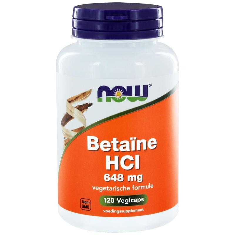 Now NOW Betaine HCL 648 mg (120 vcaps)