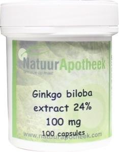 Natuurapotheek Natuurapotheek Ginkgo biloba 24% 100 mg (100 caps)