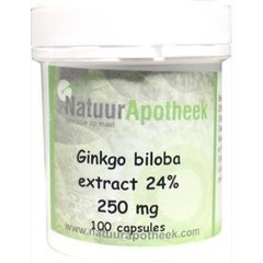 Natuurapotheek Ginkgo biloba 24% 250 mg (100 caps)