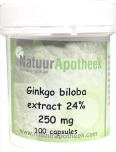 Natuurapotheek Ginkgo biloba 24% 250 mg (100 capsules)