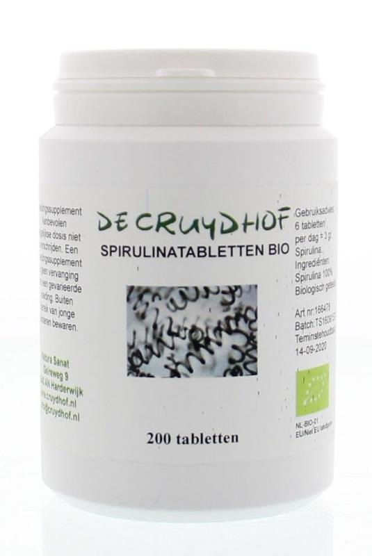 Cruydhof Spirulina tabletten 500 mg bio (200 tabletten)