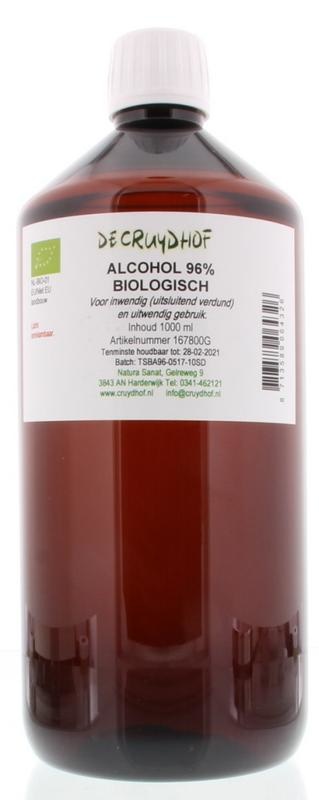 Cruydhof Cruydhof Alcohol 96% inwendig en uitwendig bio (1 ltr)