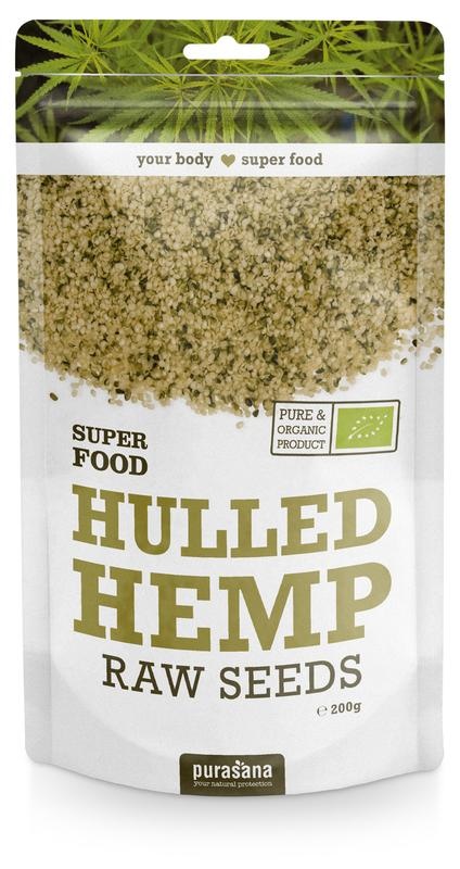 Purasana Purasana Gepeld hennepzaad hulled hemp seeds bio (200 gr)