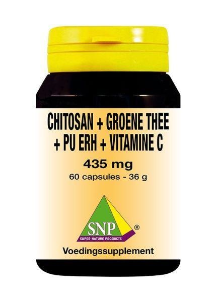 SNP SNP Chitosan groene thee pu erh thee vitamine C 435 mg (60 caps)