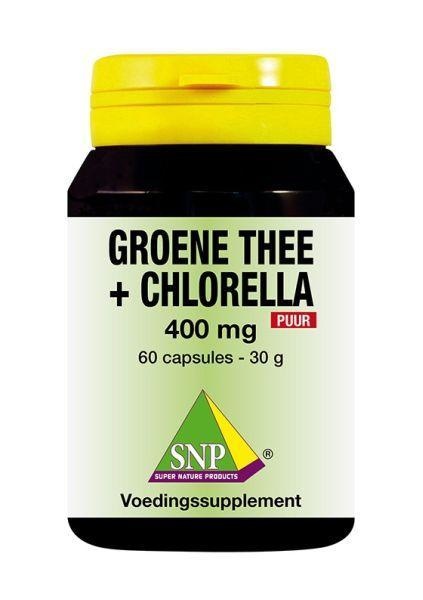 SNP SNP Groene thee chlorella 400 mg puur (60 caps)