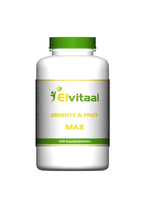 Elvitaal Elvitaal/elvitum Groente en fruit max (240 Kauwtab)