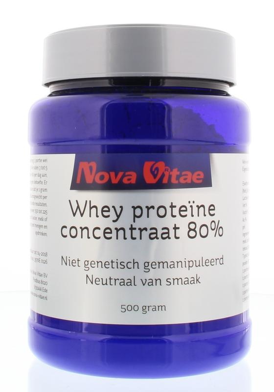 Nova Vitae Nova Vitae Whey proteine concentraat 80% (500 gr)