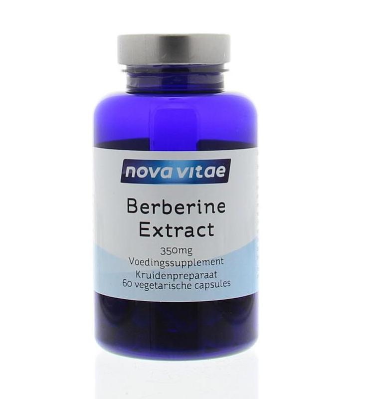 Nova Vitae Berberine HCI extract 350 mg (60 Vegetarische capsules) Nova Vitae Berberine HCI extract 350 mg (60 Vegetarische capsules)