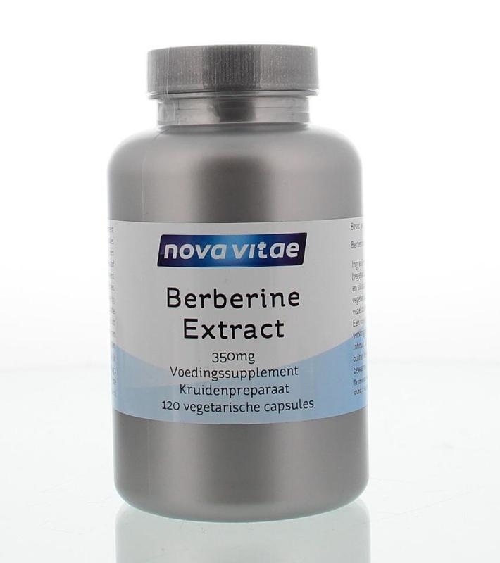 Nova Vitae Berberine HCI extract 350 mg (120 Vegetarische capsules) Nova Vitae Berberine HCI extract 350 mg (120 Vegetarische capsules)