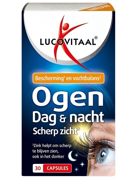 Lucovitaal Ogen dag en nacht scherp zicht (30 Capsules) Lucovitaal Ogen dag en nacht scherp zicht (30 Capsules)