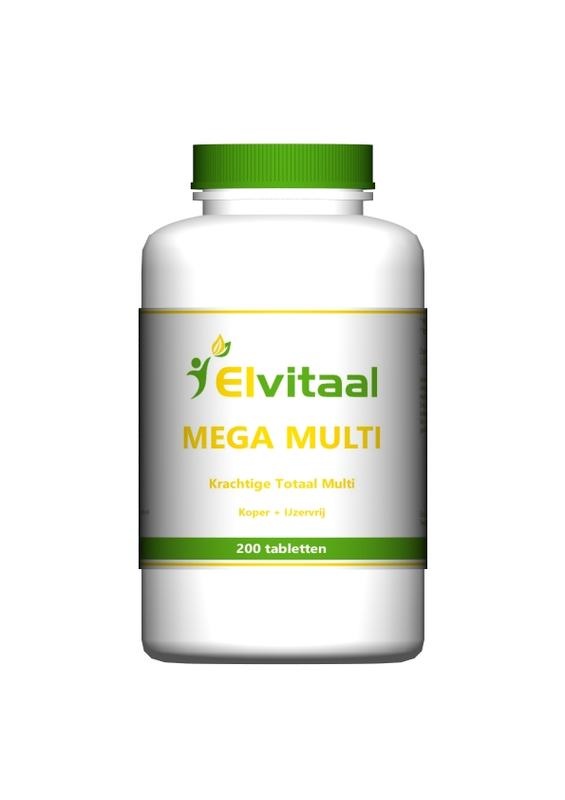 Elvitaal/elvitum Mega multi (200 Tabletten) Elvitaal/elvitum Mega multi (200 Tabletten)