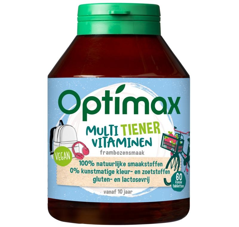Optimax Multi tiener vitaminen (60 Kauwtabletten) Optimax Multi tiener vitaminen (60 Kauwtabletten)