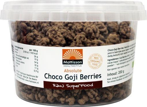 Mattisson Mattisson Absolute raw chocolate goji berry bio (200 gr)