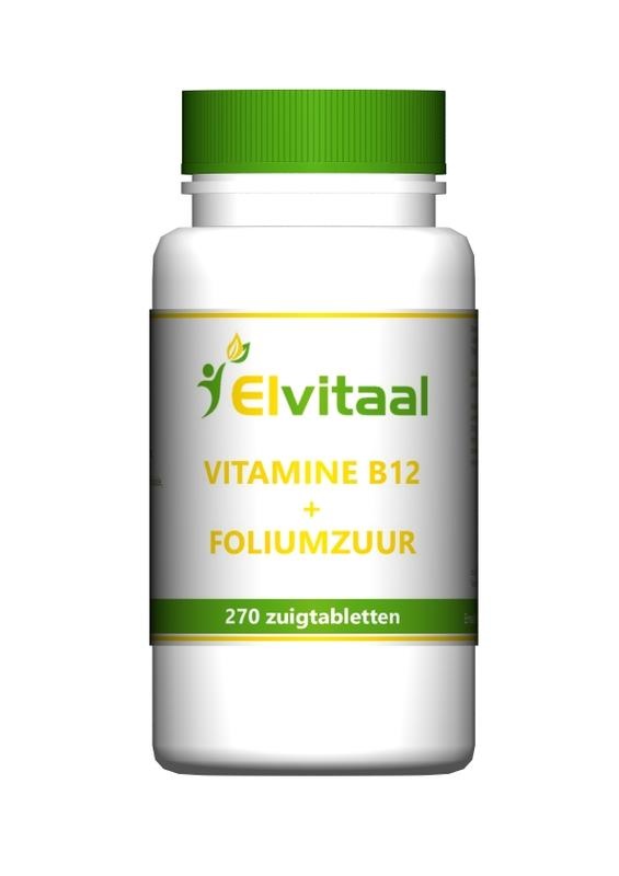 Elvitaal Elvitaal/elvitum Vitamine B12 1000mcg + foliumzuur (270 Zuigtab)