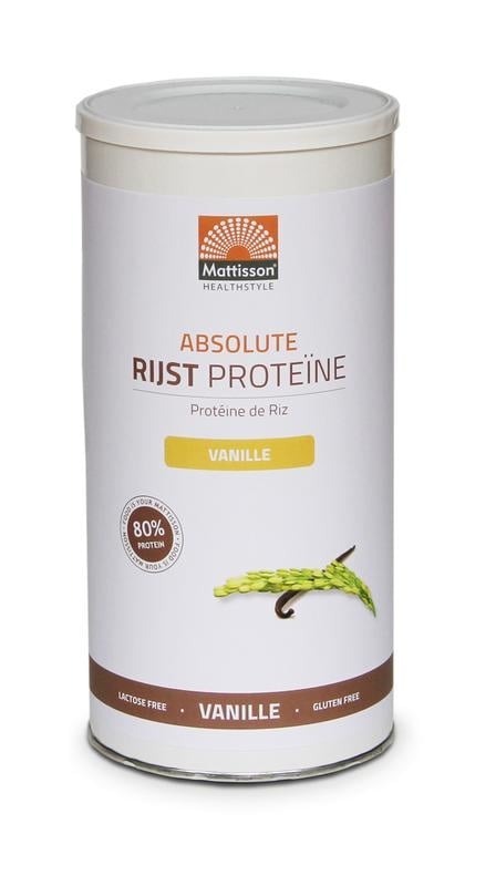 Mattisson Mattisson Absolute rijst proteine vanille vegan 80% bio (500 gr)