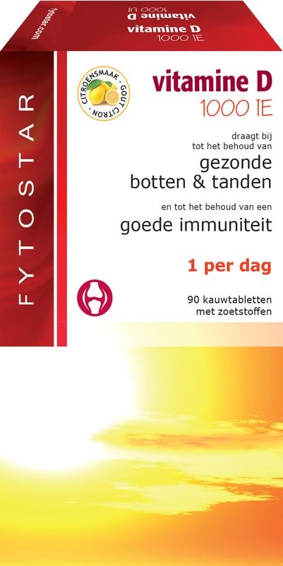 Fytostar Fytostar Vitamine D kauw zuigtablet (90 tab)