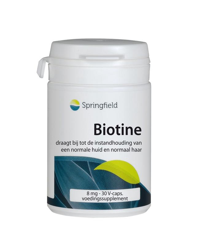 Springfield Springfield Biotine (vitamine B8) 8 mg (30 vega caps)