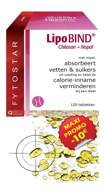 Fytostar Lipobind chitosan nopal maxi (120 Tabletten) Fytostar Lipobind chitosan nopal maxi (120 Tabletten)