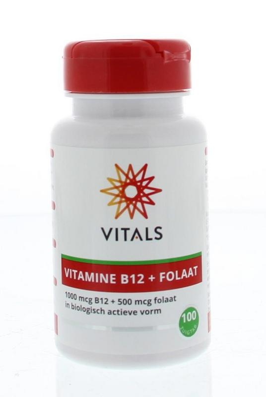 Vitals Vitals Vitamine B12 1000 mcg folaat 500 mcg (100 Zuigtab)