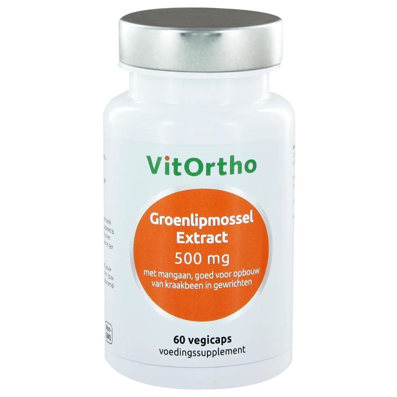 VitOrtho VitOrtho Groenlipmossel extract 500 mg (60 vcaps)