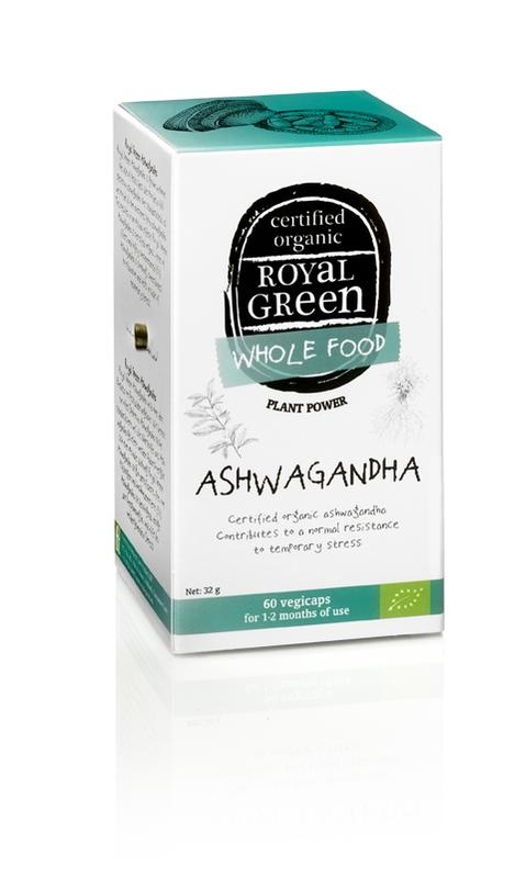 Royal Green Royal Green Ashwagandha bio (60 vega caps)