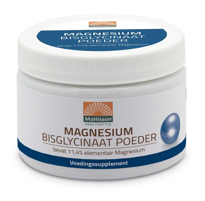 Mattisson Mattisson Magnesium bisglycinaat poeder 11% elem magnesium (200 gr)