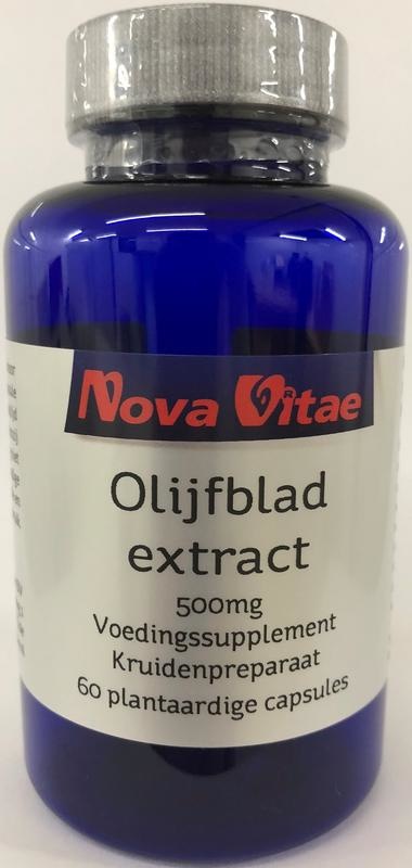 Nova Vitae Olijfblad extract 500 mg (60 Vegetarische capsules) Nova Vitae Olijfblad extract 500 mg (60 Vegetarische capsules)
