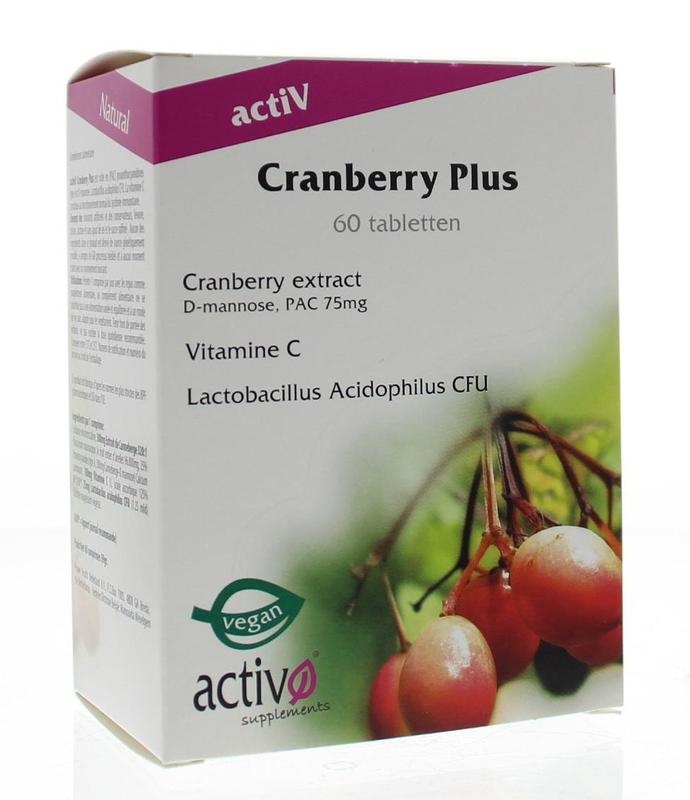 Activo Cranberry plus (60 tabletten) Activo Cranberry plus (60 tabletten)