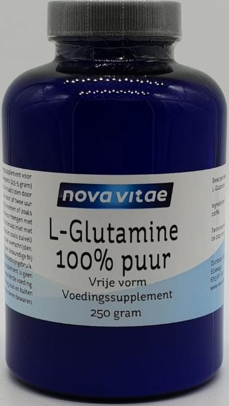 Nova Vitae Nova Vitae L-Glutamine 100% puur (250 gr)