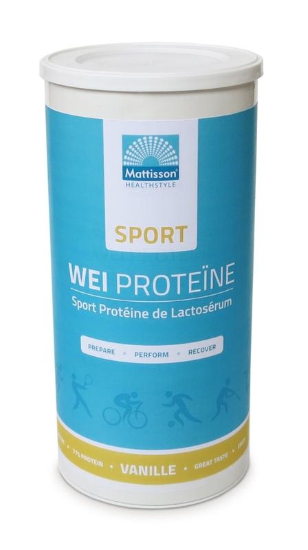 Mattisson Mattisson Sport wei whey proteine concentraat vanille (450 gr)